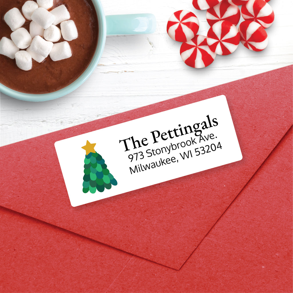 Christmas Address Labels, Christmas Star, Personalized