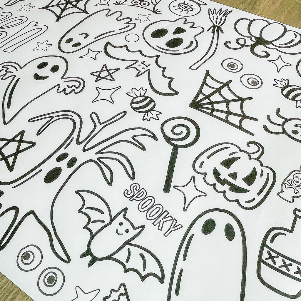 Halloween Party Coloring Table Runner | Halloween Party