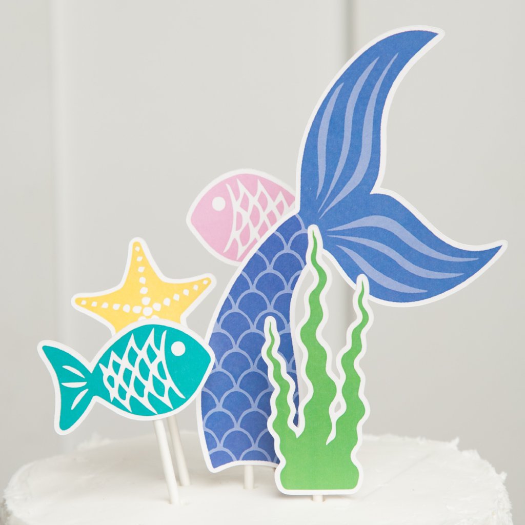 Mermaid Tail Cake Topper| Mermaid Party| Mermaid Cake Topper