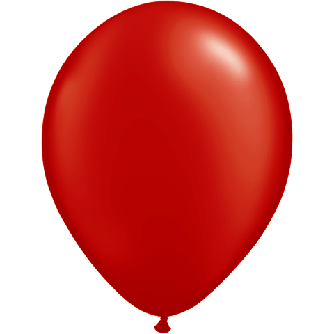 11″ LATEX BALLOON, PEARLIZED RUBY RED