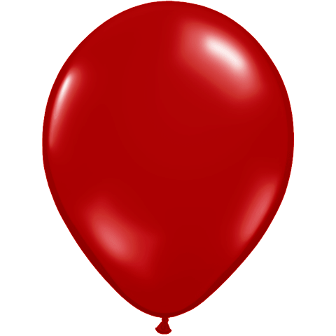 11″ LATEX BALLOON, RUBY RED