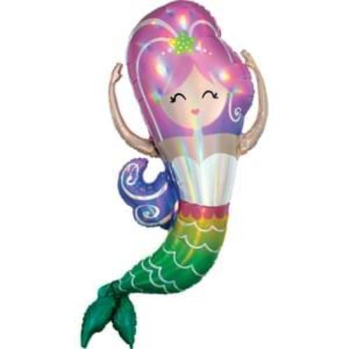 Giant MERMAID Iridescent Balloon| Mermaid Party
