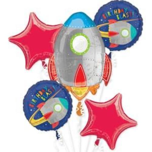 Blast Off Birthday Bouquet| Blast Off Birthday Party Decor| Rocket Ship Party