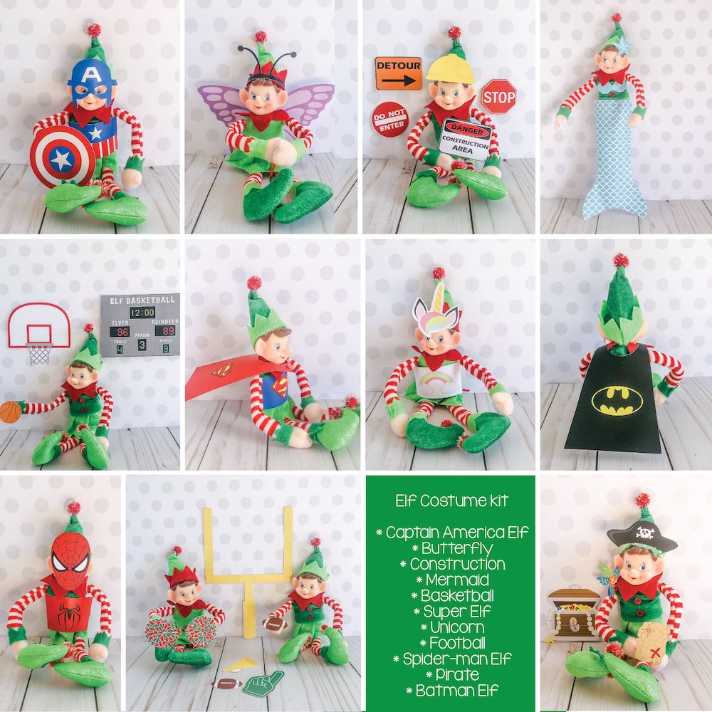 Christmas Elf  Costume Kit, Elf Printable, Instant Download