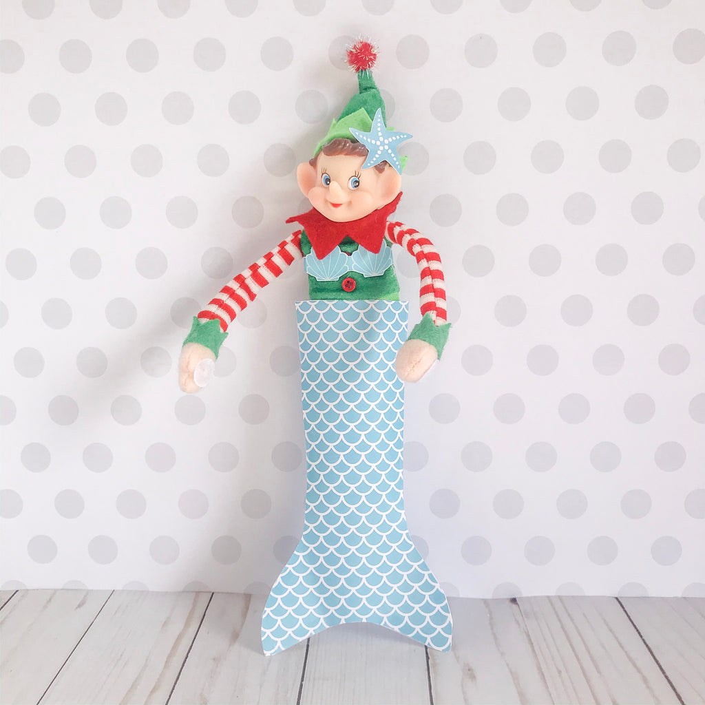 Christmas Elf Mermaid Kit, Elf Printable, Instant Download
