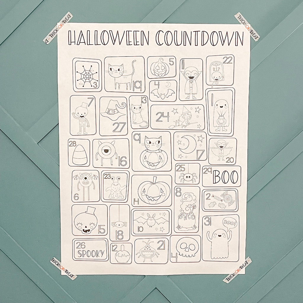 Halloween Coloring Countdown