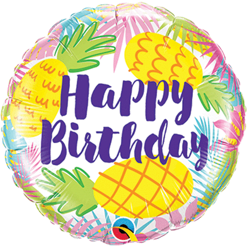 18" Birthday Pineapples Balloon