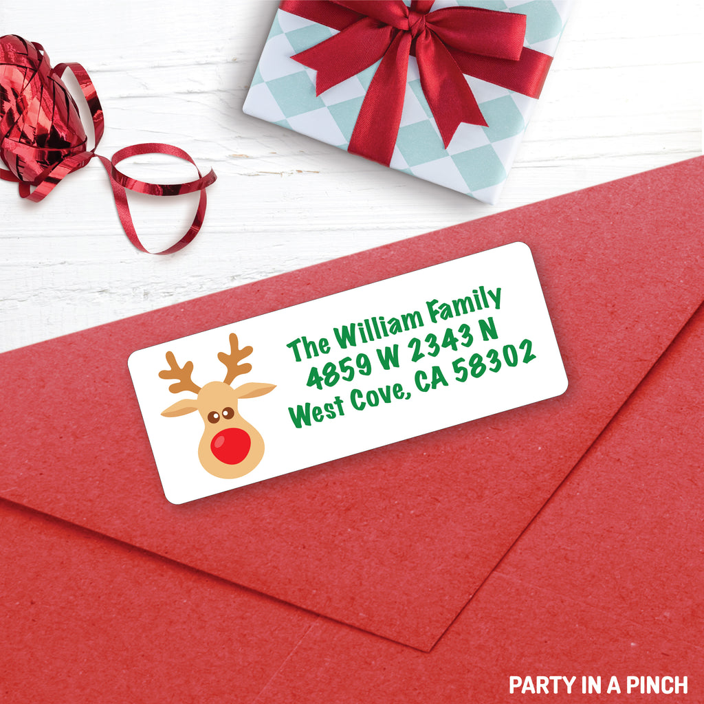 Christmas Reindeer Address Labels| Personalized