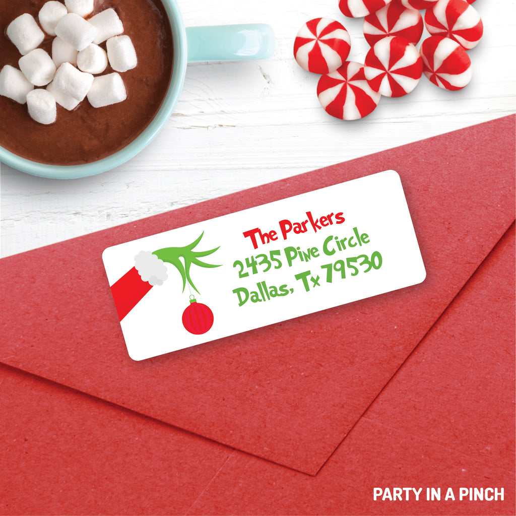 Christmas Grinch Address Labels| Personalized