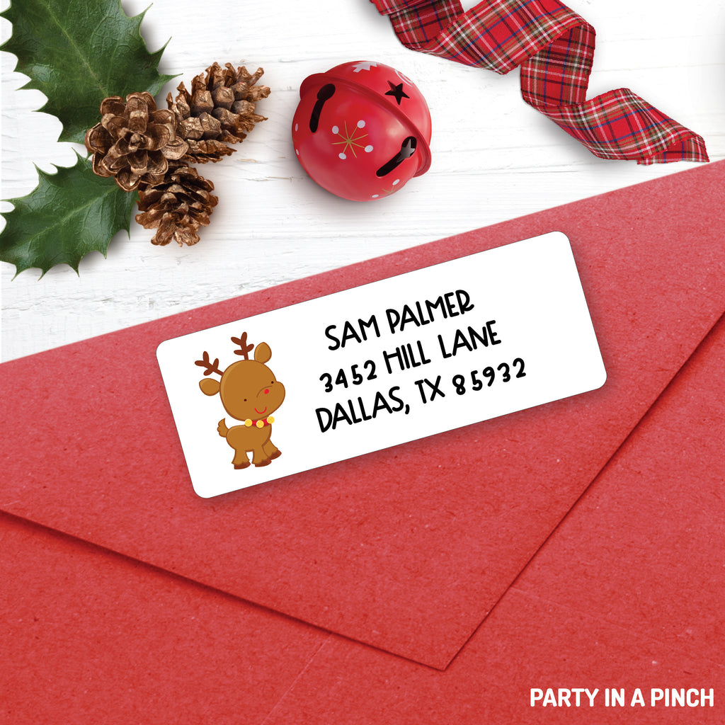 Christmas Reindeer 2  Address Labels| Personalized