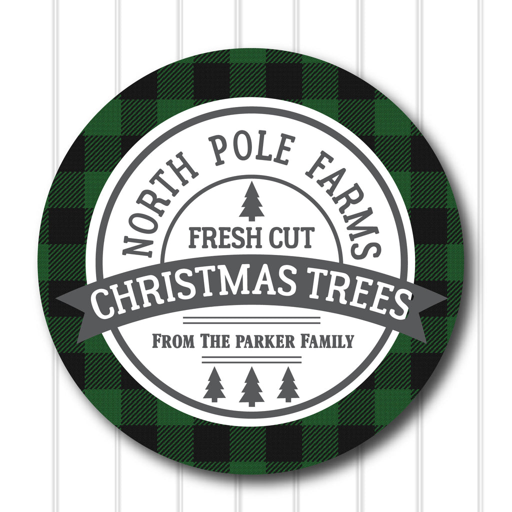 Christmas North Pole  Favor Sticker Set 2.5"| Personalized