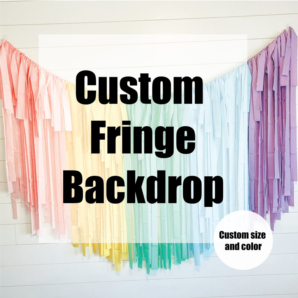 Custom Fringe Streamer Backdrop