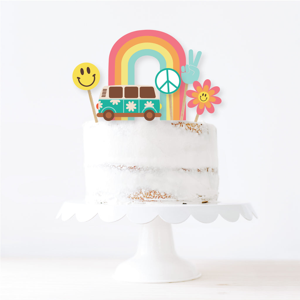 Groovy Party Cake Topper| Groovy Party| Instant Download
