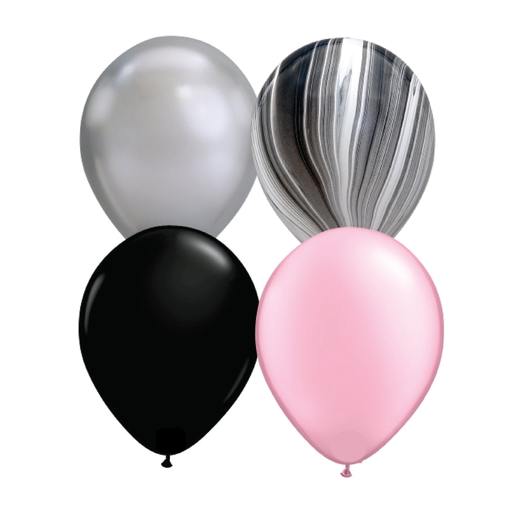 Pink Black Halloween Balloon Bouquet| Set of 12