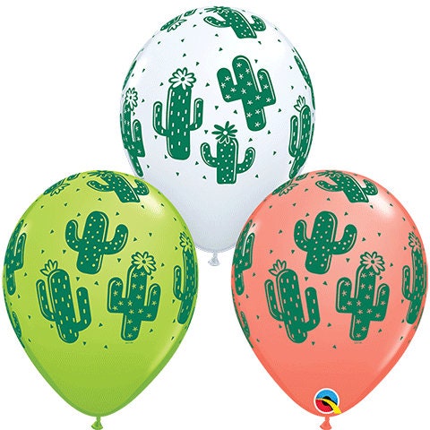 Cactus Party Balloon, 11 inch Cactus Balloon, Fiesta Decorations, Fiesta Party, Party Supplies, Fiesta, Cinco de Mayo party