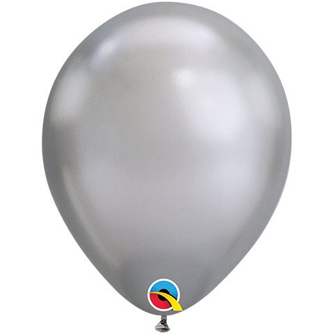 11" Chrome Silver Balloon, Latex Balloon, Chrome Balloons, Wedding, Baby Shower, Silver Balloon, Pack of 6, Party Supllies