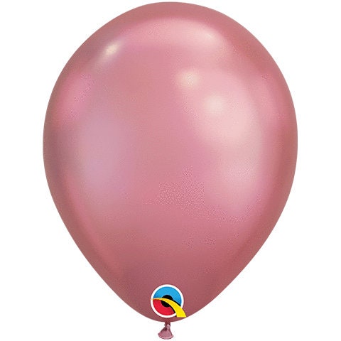 11" Chrome Mauve Balloon, Latex Balloon, Chrome Balloons, Wedding, Baby Shower, Mauve Balloon, Pink Balloon, Pack of 6, Party Supplies