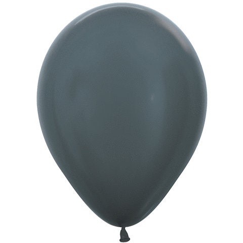 11" Metallic Graphite Balloon, Latex Balloon, Metallic Balloons, Silver Balloon,  Graphite balloon, Pack of 6, Party Supplies