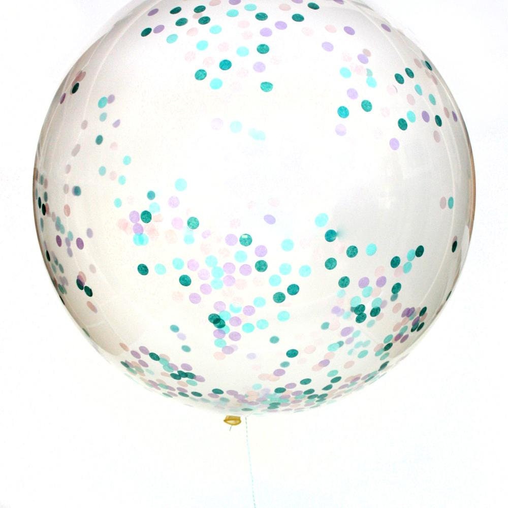 Mermaid Confetti Balloon, Confetti Balloon, 36 in Balloon, Giant Balloon, Mermaid Balloon, Confetti