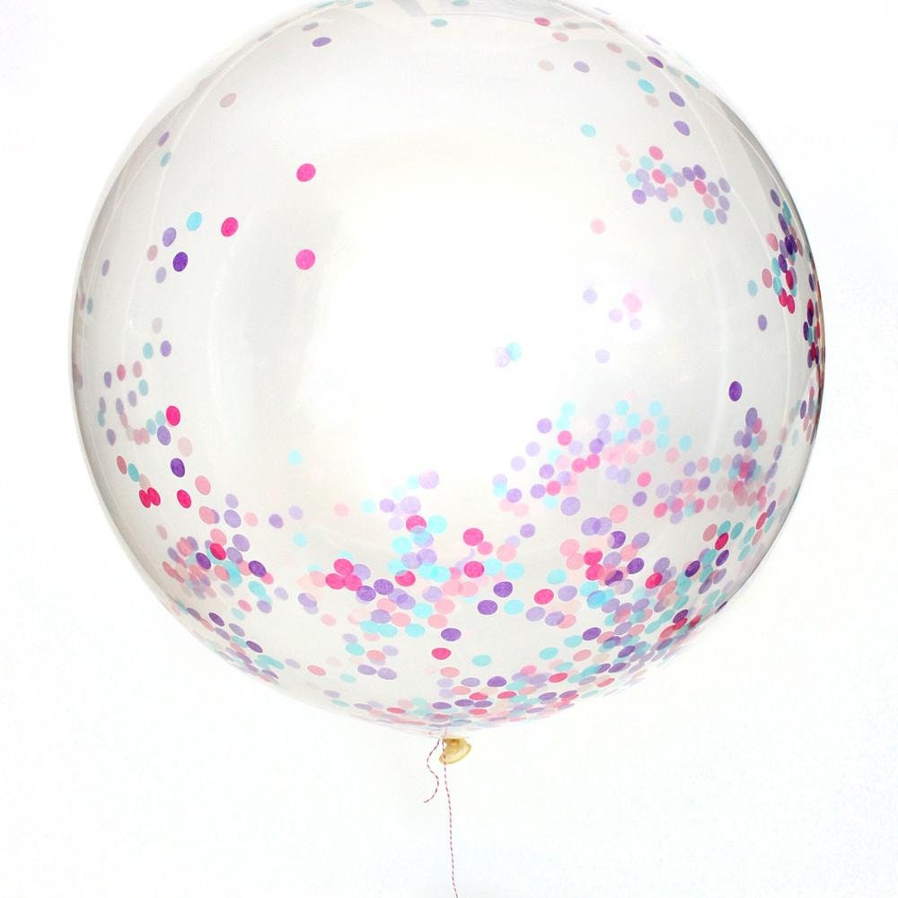 Princess Confetti Balloon, Confetti Balloon, 36 in Balloon, Giant Balloon, Princess Balloon, Confetti