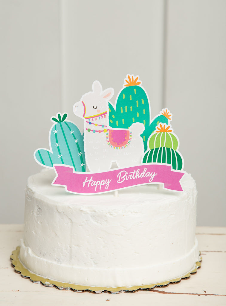 Llama Cake Topper, Cactus Theme, Cactus Party, Printable, Fiesta Party, Llama Party, Cake Toppers, Llama Topper