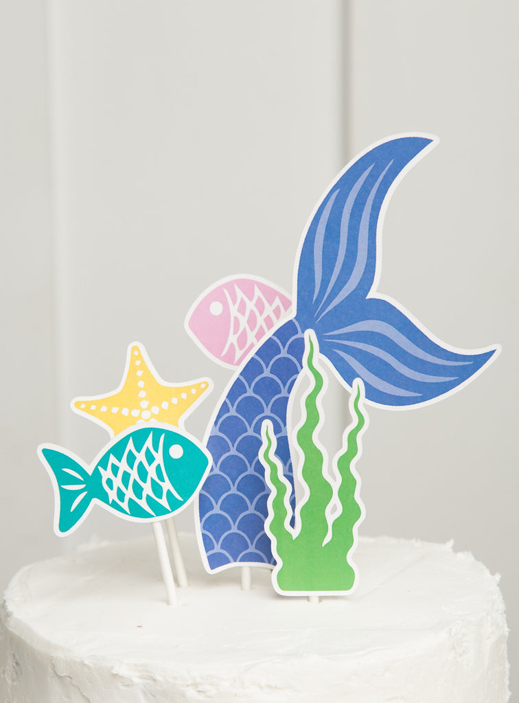 Mermaid Cake Topper, Mermaid Theme, Mermaid Party, Printable, Mermaid Party, Cake Toppers, Mermaid Topper