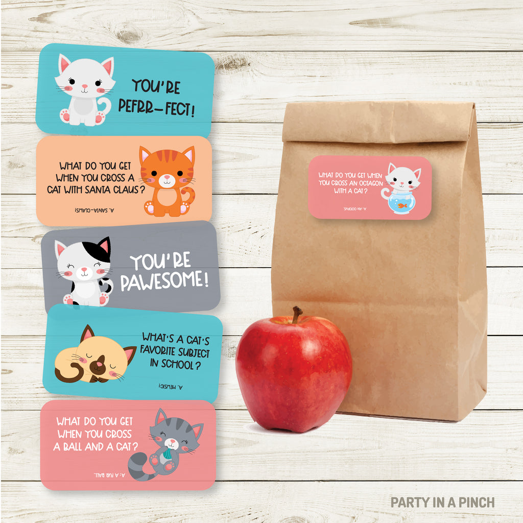 Kitten Lunchbox Stickers| Lunch Notes