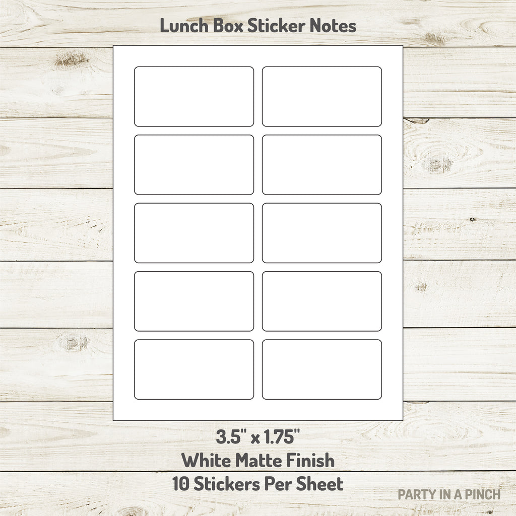 Snack Food Lunchbox Stickers| Lunch Notes