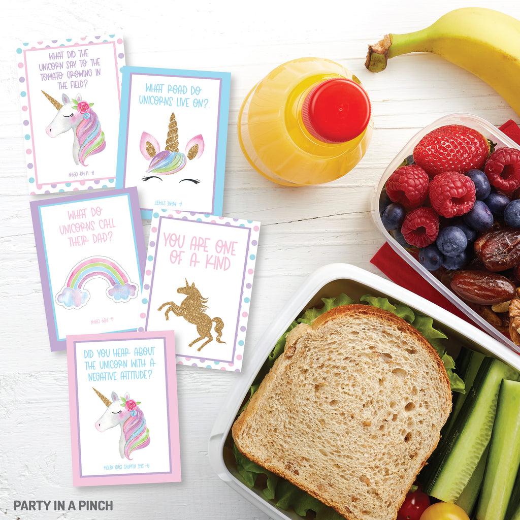 Unicorn Lunch Box Notes| Instant Download