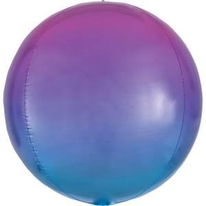 Red & Blue Ombre Orbz Foil Balloon 15IN