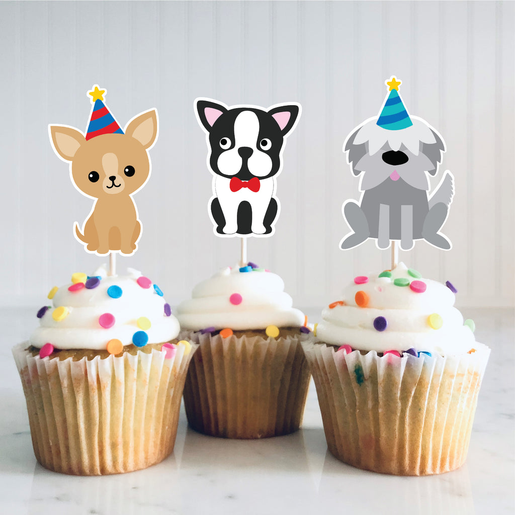 Puppy Cupcake Toppers| Puppy Party| Instant Download