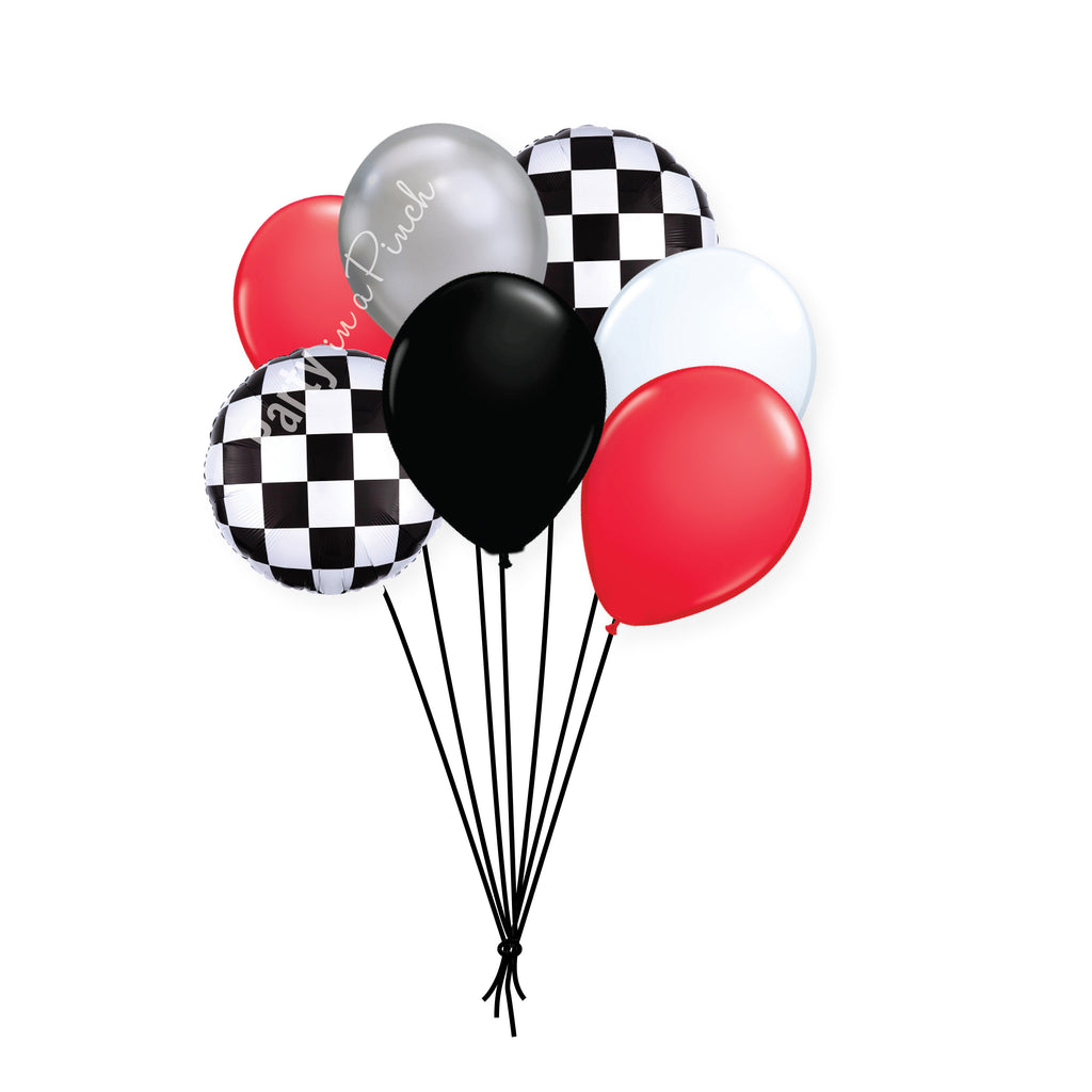 Race Car Balloon Bouquet, Mix of 10| Race Car Party