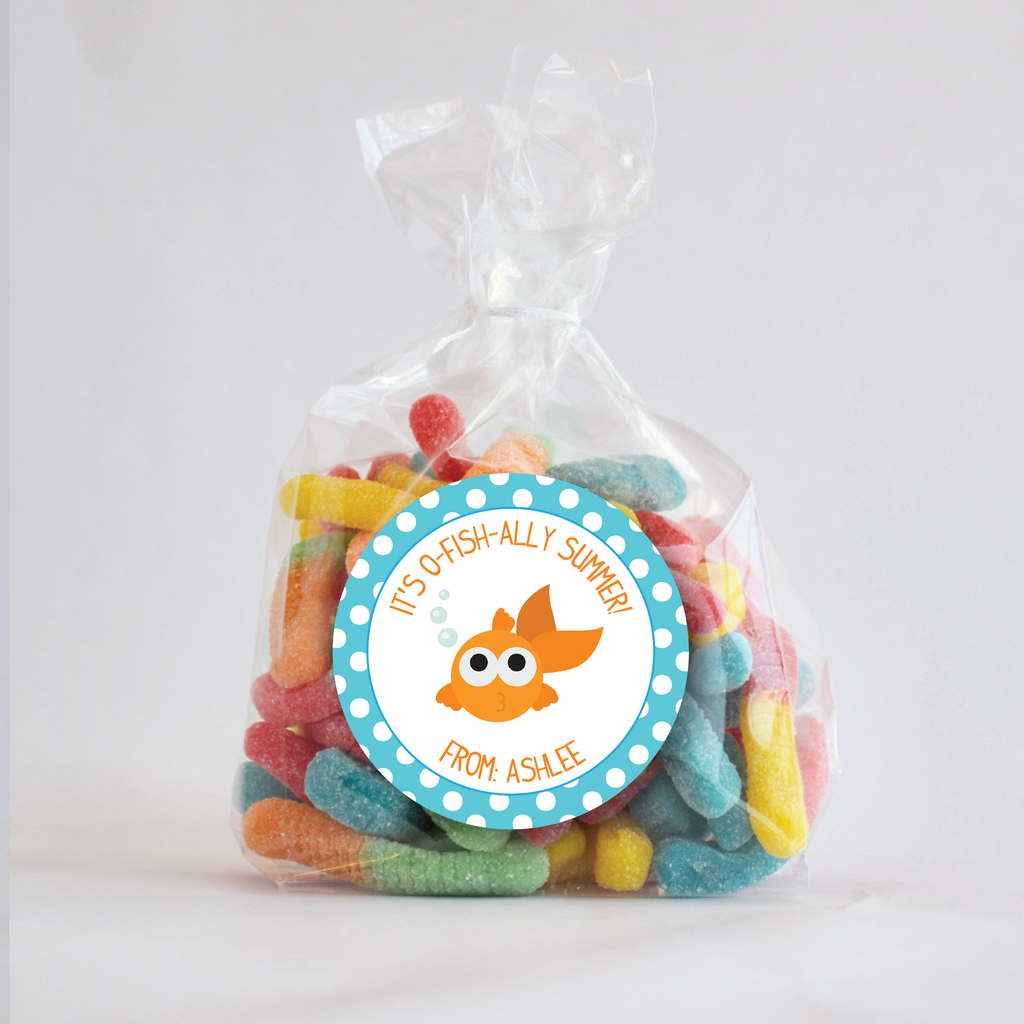 School's Out Goldfish Sticker 2.5"| Personalized