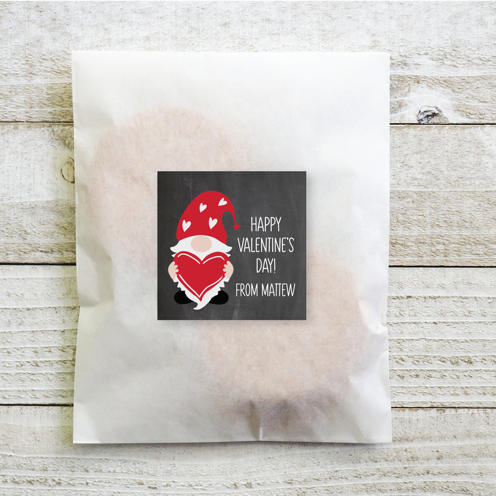 Happy Valentine's Day Gnome - Gnome Valentine's Day Sticker Set 2.5"| Personalized