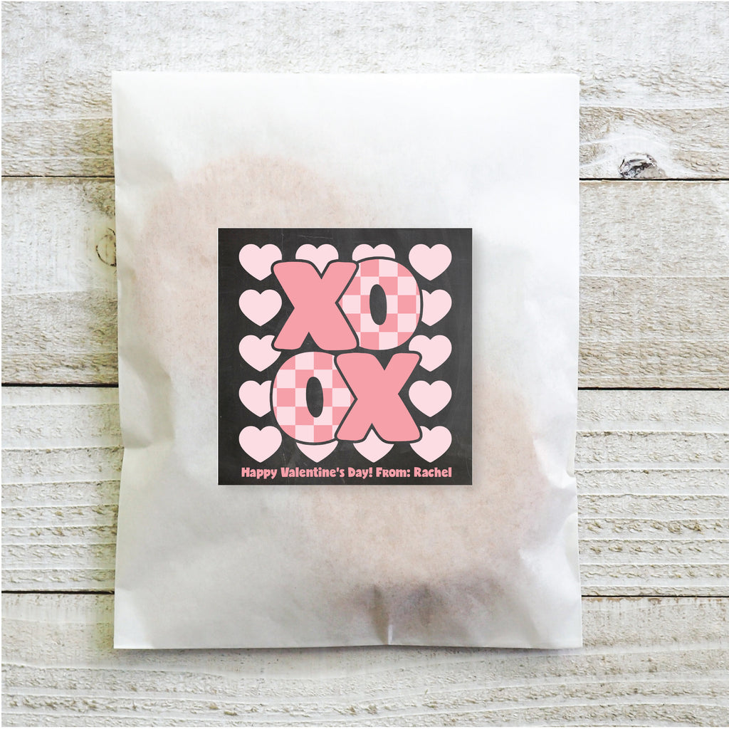 Checkered XOXO - Valentine's Day Sticker Set 2.5"| Personalized
