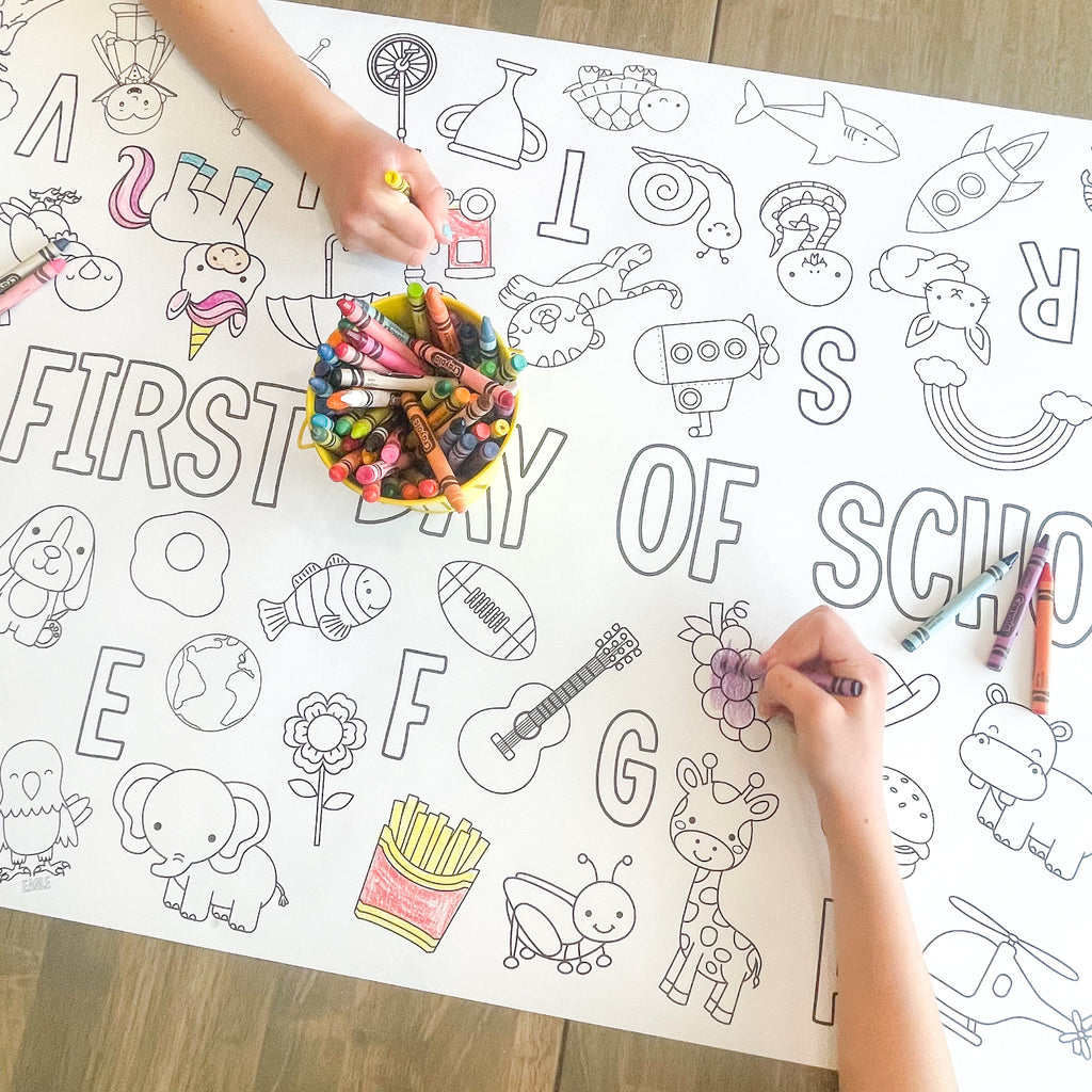 Alphabet Coloring Table Runner