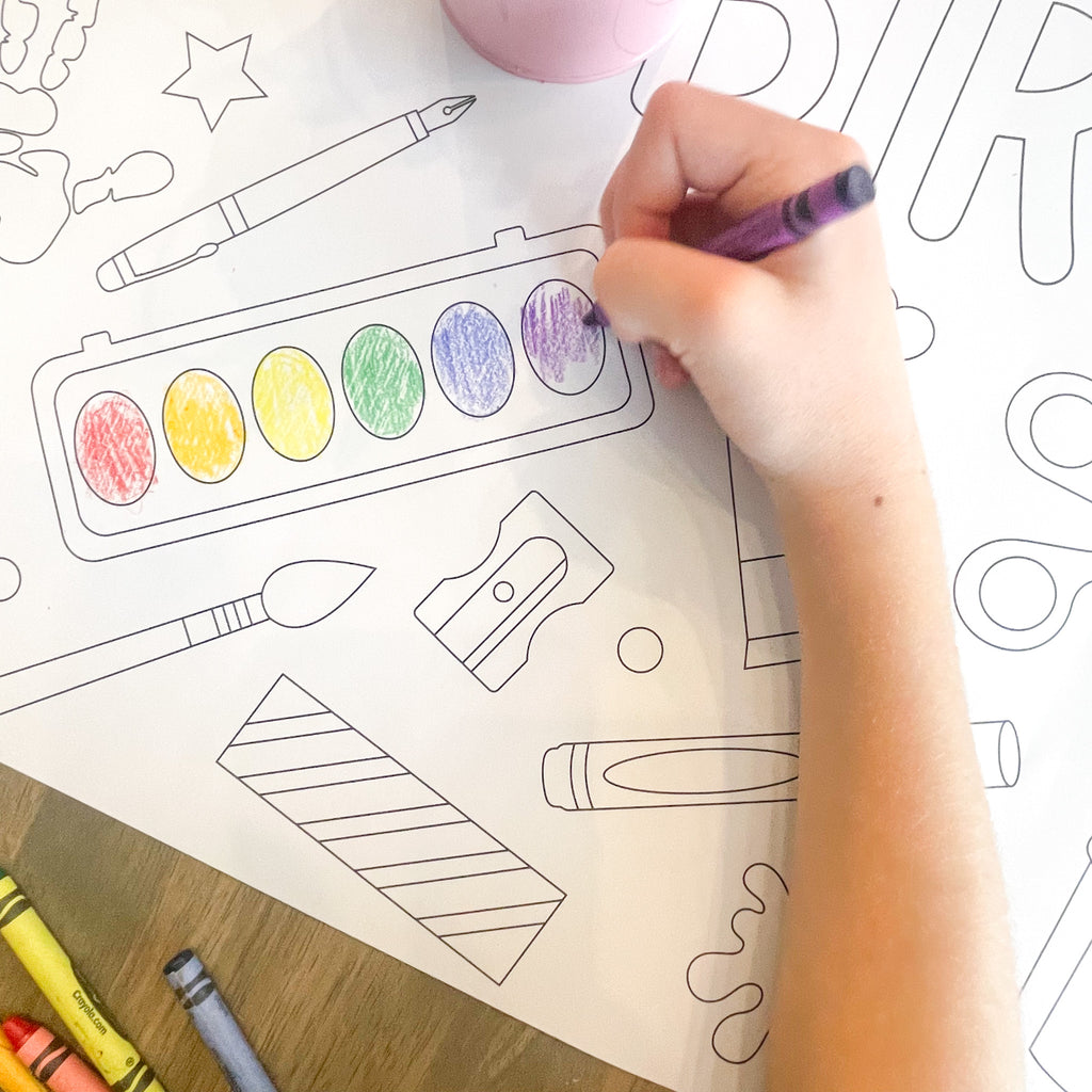 Art Party Coloring Table Runner| Art Party