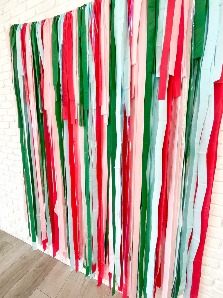 Holiday Fringe Backdrop| Christmas