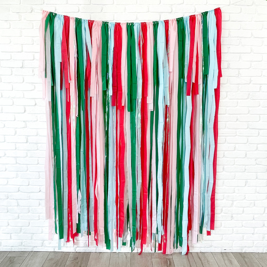 Holiday Fringe Backdrop| Christmas