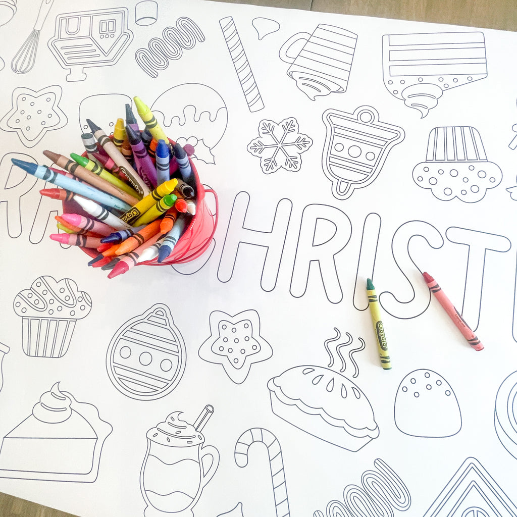 Christmas Baking Coloring Table Runner | Christmas