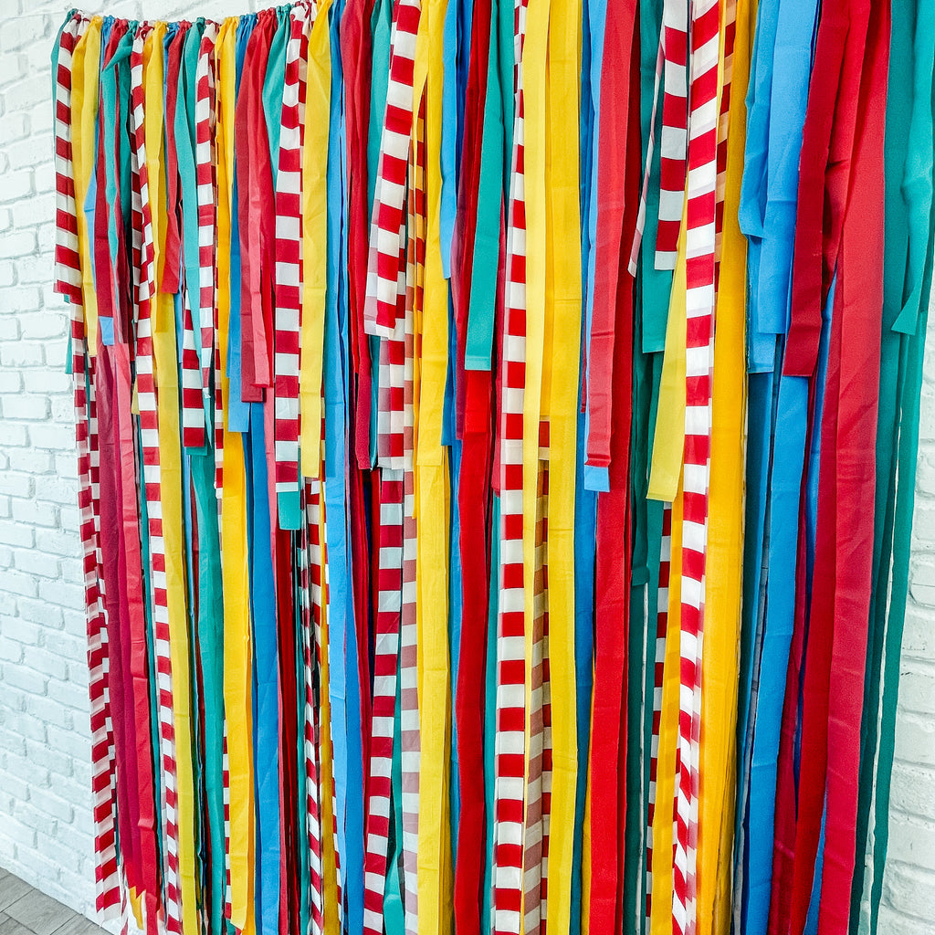 Circus Fringe Streamer Backdrop| Circus Party