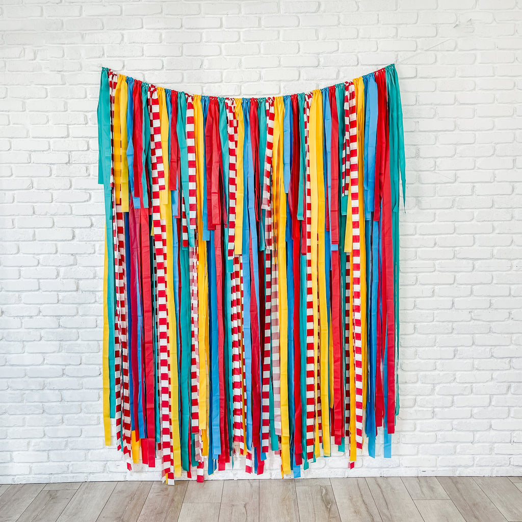 Circus Fringe Streamer Backdrop| Circus Party