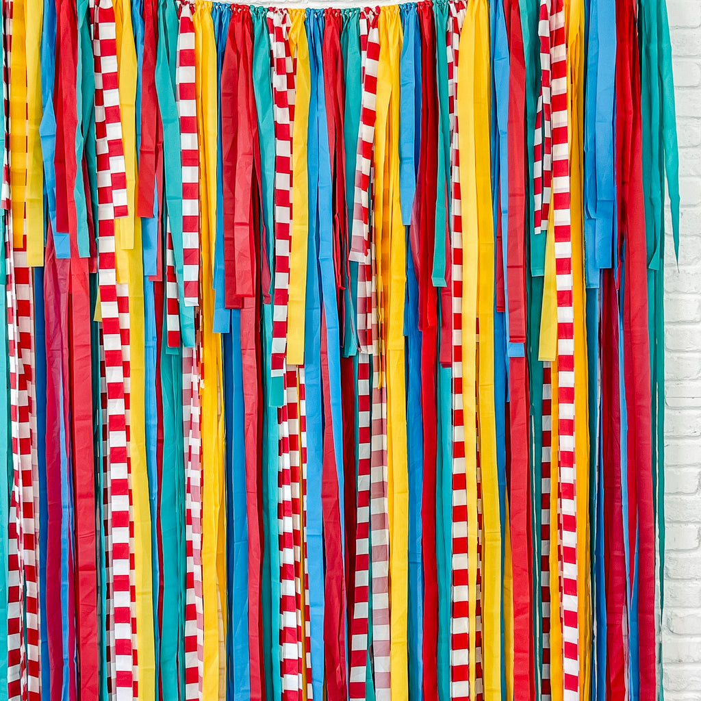 Circus Fringe Streamer Backdrop| Circus Party