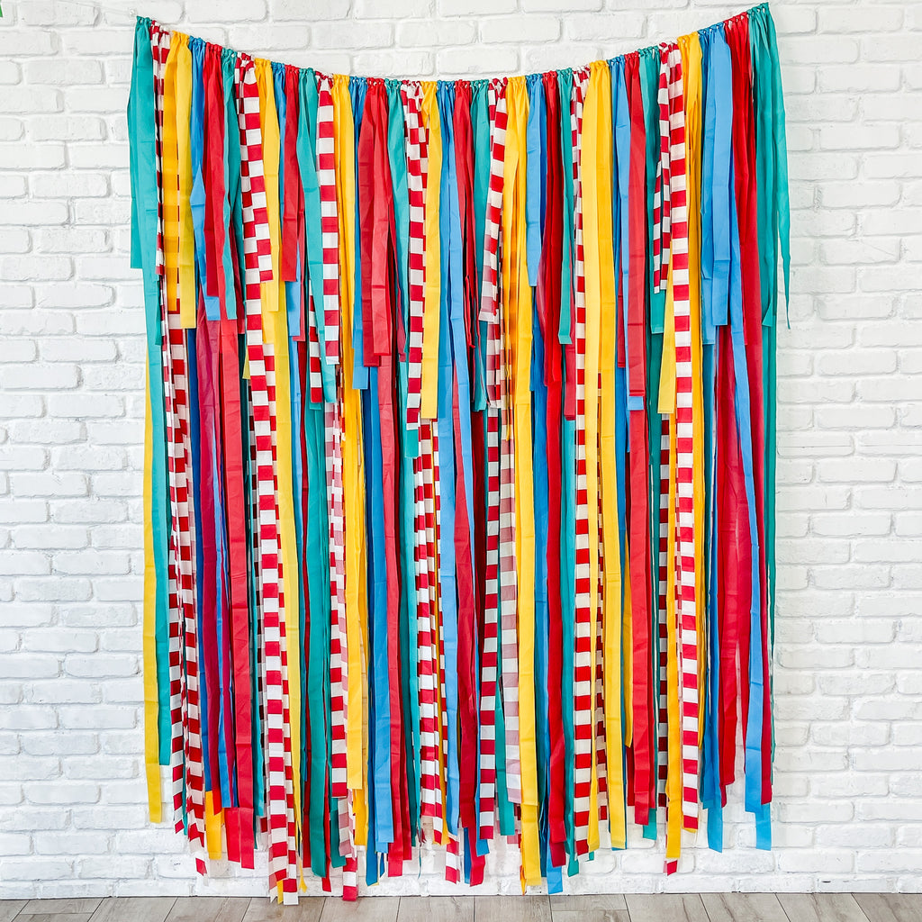 Circus Fringe Streamer Backdrop| Circus Party