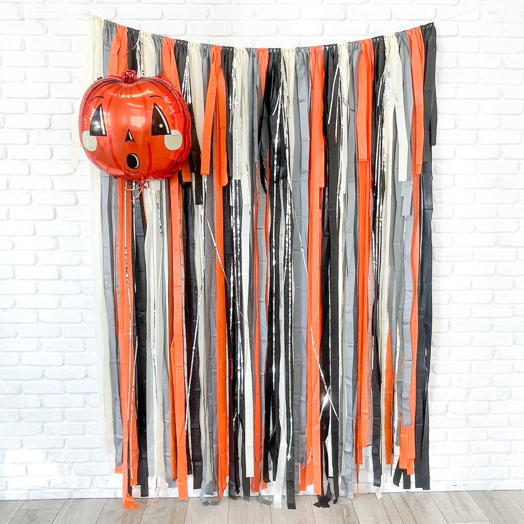 Halloween Fringe Streamer Backdrop| Vintage Halloween