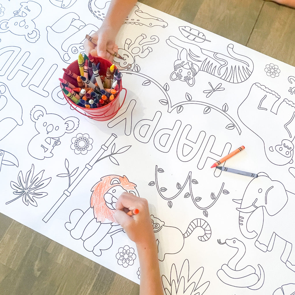 Jungle Coloring Table Runner| Jungle