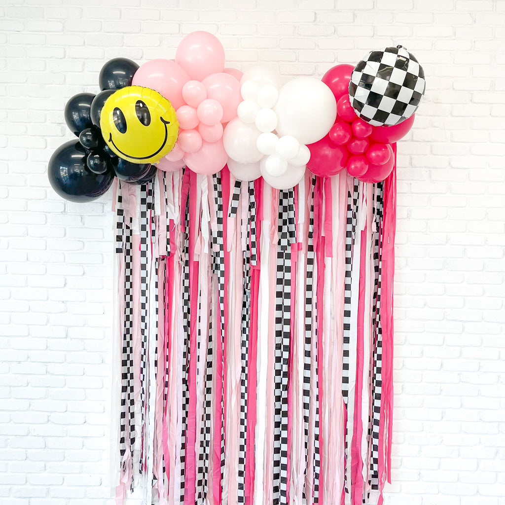 Smiley Face Balloon Garland Kit| Pink
