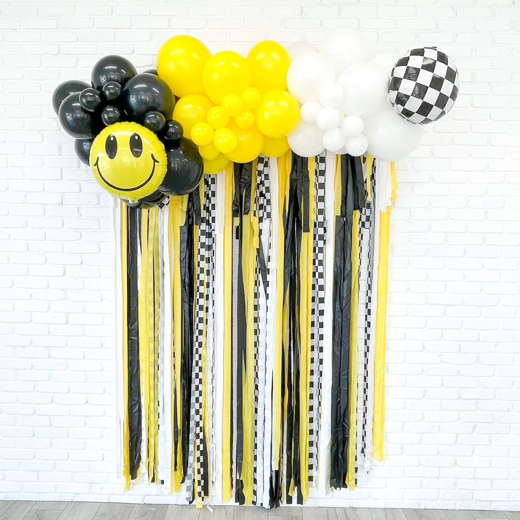 Smiley Face Balloon Garland Kit| Yellow