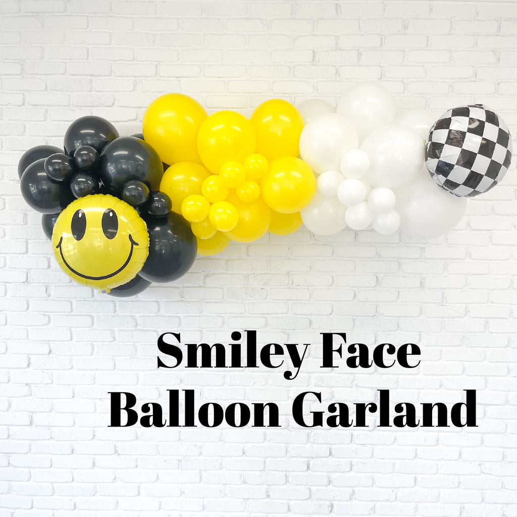 Smiley Face Balloon Garland Kit| Yellow