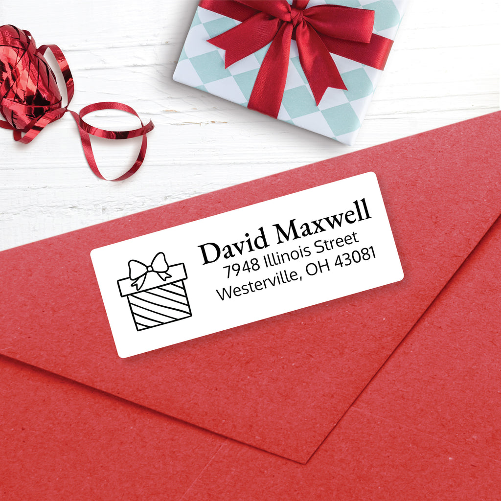 Christmas Address Labels, Present, Personalized